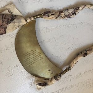 Jeanine Payer hand engraved brass necklace